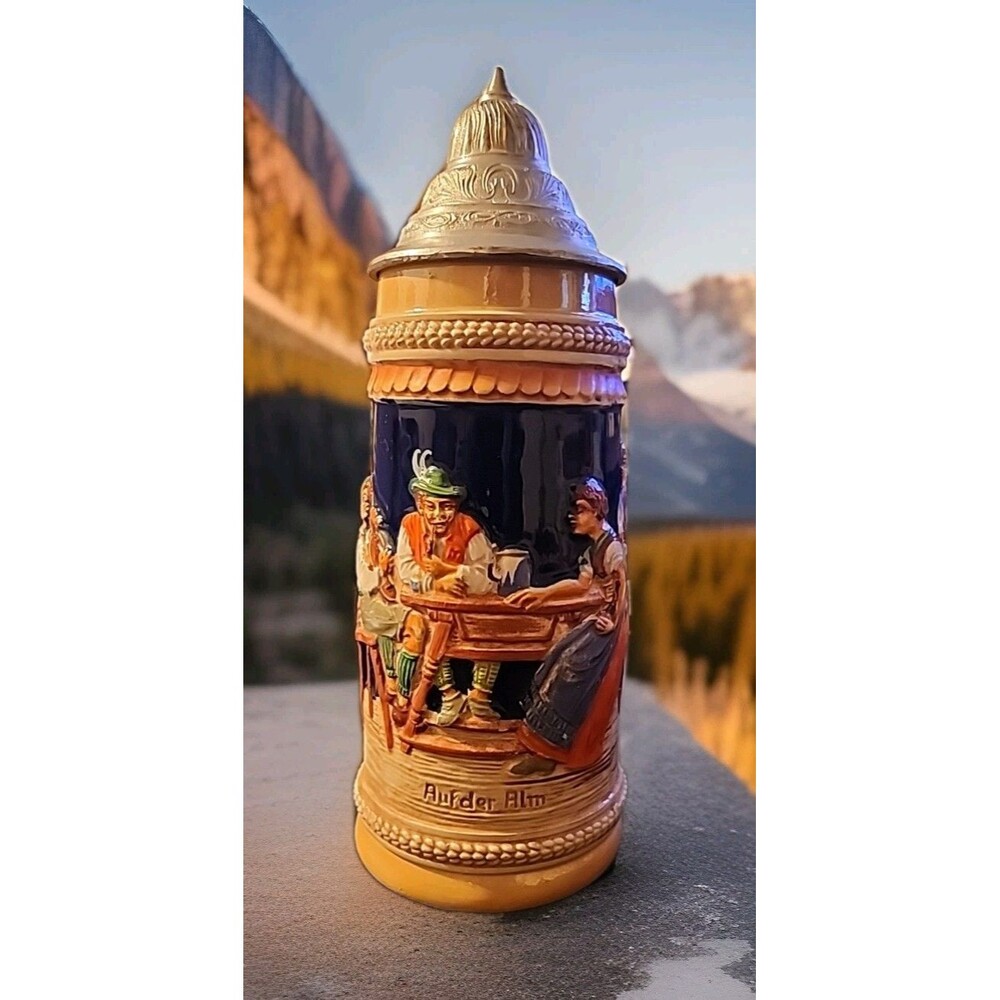 Vintage Gerz Beer Stein Made In W. Germany "Aufder Alm"